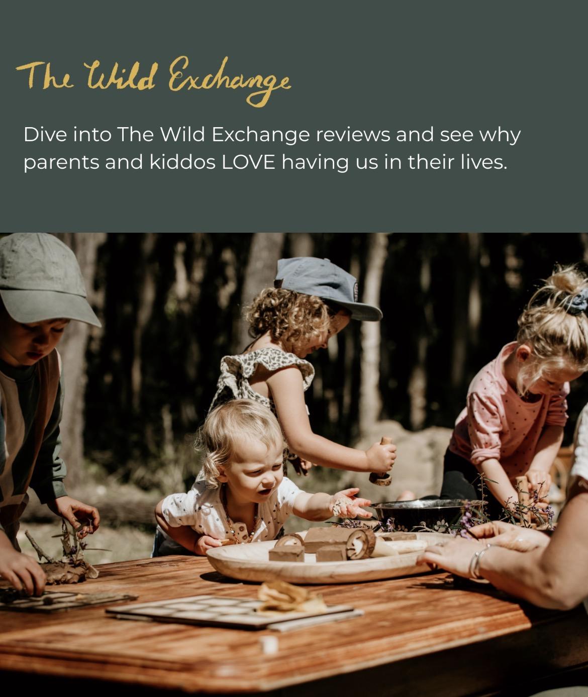 Children enjoying nature play activities